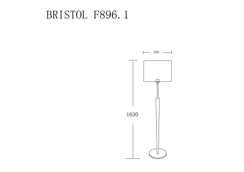 Торшер BRISTOL F896.1 Lucia Tucci  белый 1 лампа, основание хром в стиле современный
 фото 3